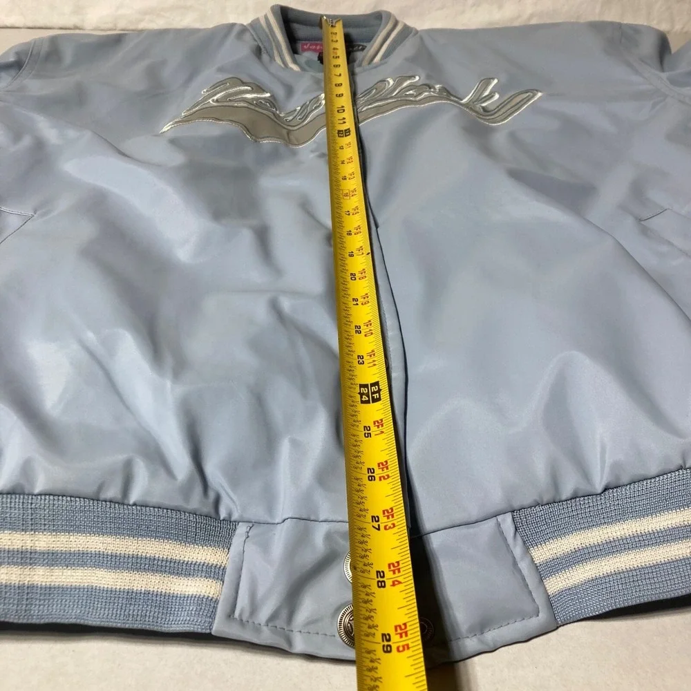 Vintage Jon Lauren New York Puffer Bomber Jacket Men's Size XL Blue‎